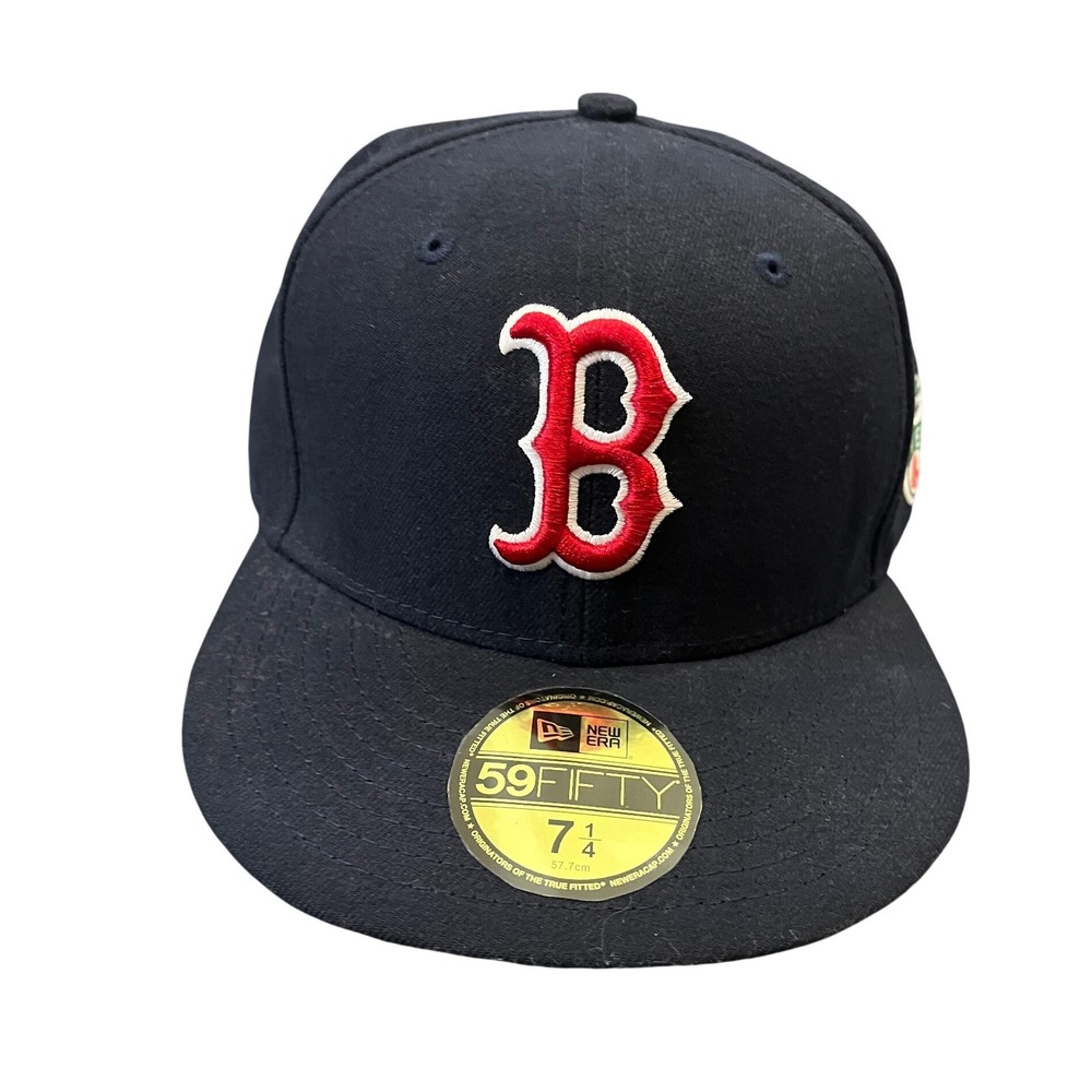 New Era 59FIFTY Hat Mens 7 1/4 Navy Boston Red Sox Fenway Park 100 Year Patch